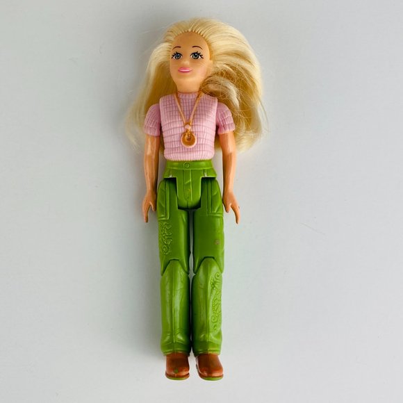 Fisher Price Loving Family Mom Girl Blond Pink Shirt Necklace Green Pants Figure - Picture 2 of 5